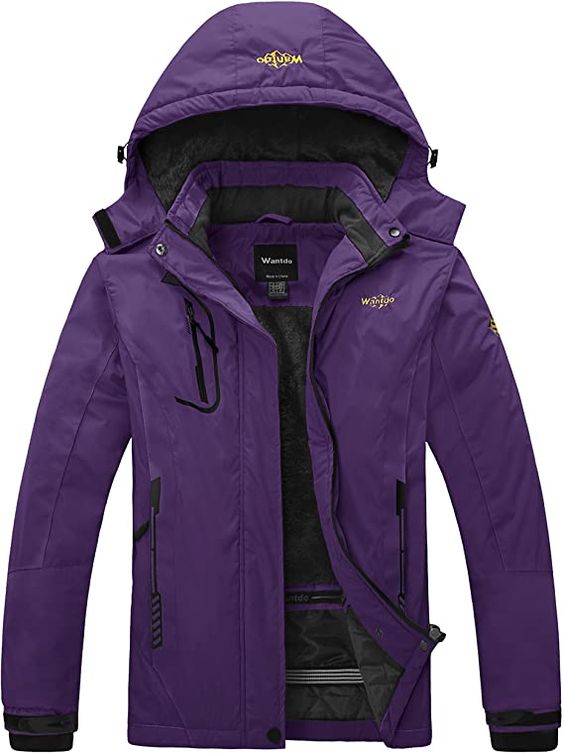 Wantdo Women's Mountain Waterproof Ski Jacket Windproof Rain Jacket ...