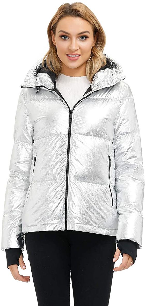 Royal Matrix Women’s Hooded Puffer Down Jacket Lightweight Quilted Warm ...