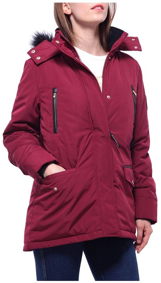 Rokka&Rolla Women's Warm Winter Parka Coat Anorak Puffer Jacket with