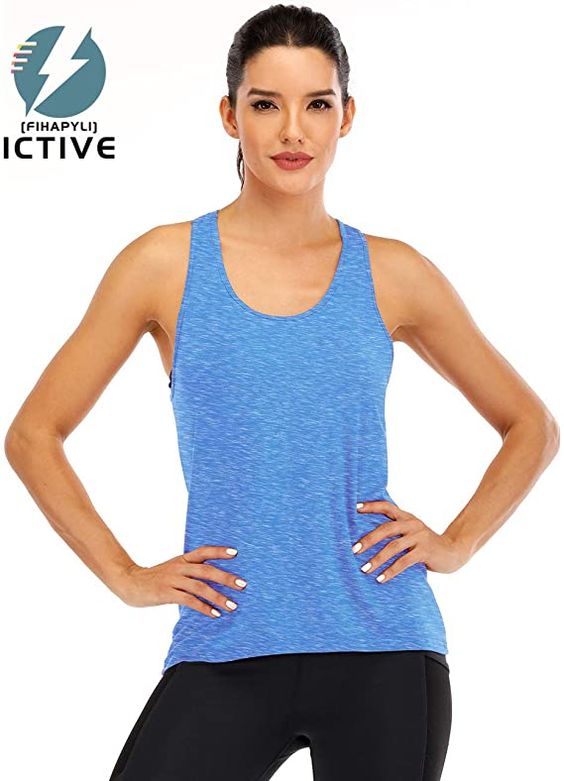 ICTIVE Women�s Cross Back Yoga Shirt Backless Workout Tops